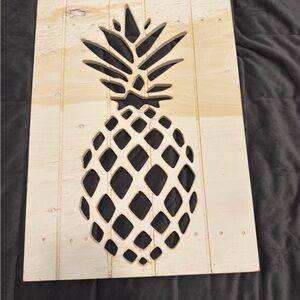 Hobby Lobby Pineapple Wall Art in Natural Wood